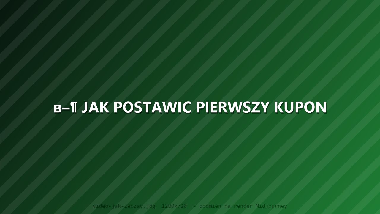 Kadr z wideo poradnika: ekran serwisu z otwartym kuponem